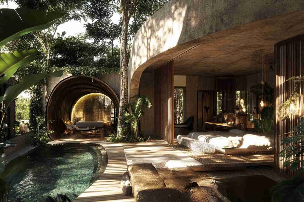 Salah satu tema villa di Bali yang banyak di cari wisatawan, bergaya tropis dan menenangkan.